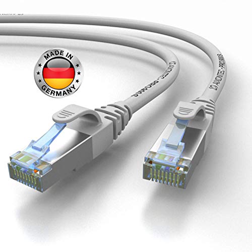 AIXONTEC 0,5m CAT 7 Profi-Netzwerk-LAN-kabel-Grau Cat6a Profi-Patchkabel SFTP (Pimf) 10 Gigabit Kat7-LANKabel HIGHEND Cat7 S/FTP flex Powerlan-kabel von AIXONTEC