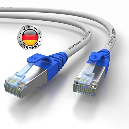 AIXONTEC 1,5m CAT 7 Profi-Netzwerk-LAN-kabel-Grau Cat6a Profi-Patchkabel SFTP (Pimf) 10 Gigabit Kat7-LANKabel HIGHEND Cat7 S/FTP flex Powerlan-kabel von AIXONTEC