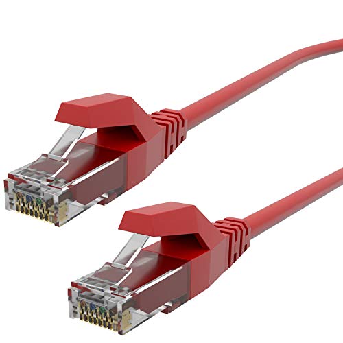 AIXONTEC 1 m RJ45 Netzwerkkabel LAN Kabel Rot RJ-45 Patchkabel Gigabit UTP RJ 45 Stecker ungeschirmt Ethernetkabel DSL Switch Router Power LAN kabel Modem Patchfelder von AIXONTEC