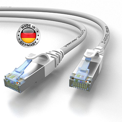 AIXONTEC 10m CAT 7 Profi-Netzwerk-LAN-kabel-Grau Cat6a Profi-Patchkabel SFTP (Pimf) 10 Gigabit Kat7-LANKabel HIGHEND Cat7 S/FTP flex Powerlan-kabel von AIXONTEC