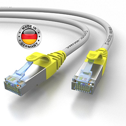 AIXONTEC 15m CAT 7 Profi-Netzwerk-LAN-kabel-Grau Cat6a Profi-Patchkabel SFTP (Pimf) 10 Gigabit Kat7-LANKabel HIGHEND Cat7 S/FTP flex Powerlan-kabel von AIXONTEC