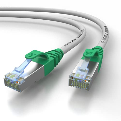 AIXONTEC 1m CAT 7 Profi-Netzwerk-LAN-kabel-Grau Cat6a Profi-Patchkabel SFTP (Pimf) 10 Gigabit Kat7-LANKabel HIGHEND Cat7 S/FTP flex Powerlan-kabel von AIXONTEC