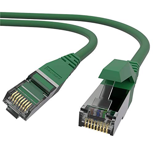 AIXONTEC 2,5m CAT 6 Netzwerkkabel Grün, Ethernet Gigabit Lan Kabel, RJ45 Stecker Patchkabel geschirmt, DSL Lankabel Gbits, kompatibel zu CAT.5e / CAT.6 / CAT 6A CAT 7, Draka UC 400 Rohkabel von AIXONTEC