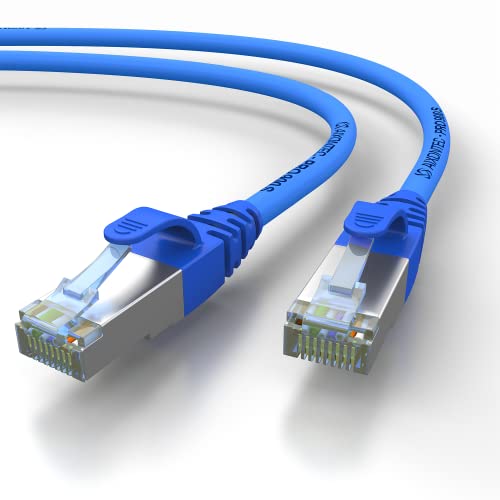 AIXONTEC 20,0 m CAT 7 Profi-Netzwerk-LAN-Kabel-Blau Cat6a Profi-Patchkabel SFTP (Pimf) 10 Gigabit Ethernet Kat7-LANKabel HIGHEND Cat7 S/FTP flex Powerlan-Kabel Switch Router Access Point von AIXONTEC