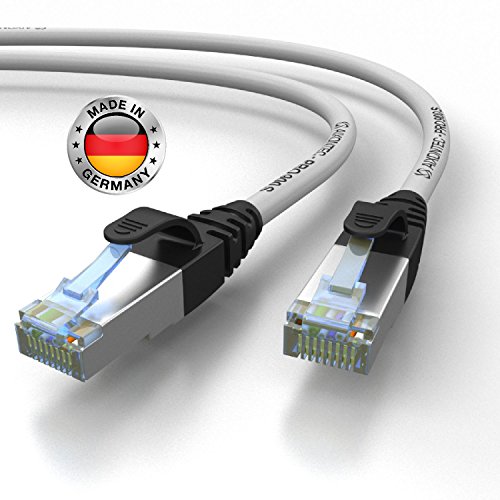 AIXONTEC 20m CAT 7 Profi-Netzwerk-LAN-kabel-Grau Cat6a Profi-Patchkabel SFTP (Pimf) 10 Gigabit Kat7-LANKabel HIGHEND Cat7 S/FTP flex Powerlan-kabel von AIXONTEC