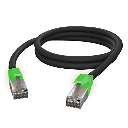 AIXONTEC 2x 1 m CAT 6 Netzwerkkabel Grün nach leuchtendes RJ45 LAN Kabel Gigabit Ethernetkabel Gigabitkabel Patchkabel Kat 6 1000 Mbit von AIXONTEC