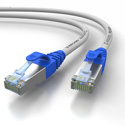 AIXONTEC 3m CAT 7 Profi-Netzwerk-LAN-kabel-Grau Cat6a Profi-Patchkabel SFTP (Pimf) 10 Gigabit Kat7-LANKabel HIGHEND Cat7 S/FTP flex Powerlan-kabel von AIXONTEC