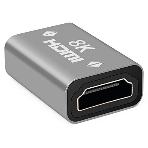 AIYEEN HDMI Koppler 8K, HDMI Extender Buchse auf Buchse Kupplungsstecker Extender für HDTV, PC, Monitor (Silber) von AIYEEN