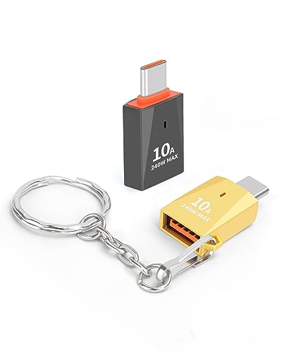AIYEEN Verbesserter USB-C-auf-USB-Adapter aus Zinklegierung, 2 Stück, Typ-C-Stecker auf USB 3.0-Buchse, Konverter, OTG-Adapter, kompatibel mit iPad, Samsung Galaxy, Google Pixel (Gold + Schwarz) von AIYEEN