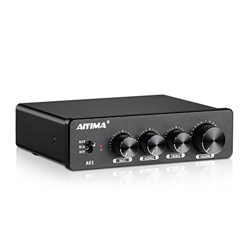 AIYIMA A01 TPA3116 Leistungsverstärker 2.0/2.1 CH Stereo-HiFi-Verstärker Klasse D Integrierter Verstärker für Heimlautsprecher 100 W Mini-Verstärker mit Bass Alto Treble Control von AIYIMA