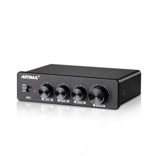 AIYIMA A01 TPA3116 Leistungsverstärker 2.0/2.1 CH Stereo-HiFi-Verstärker Klasse D Integrierter Verstärker für Heimlautsprecher 100 W Mini-Verstärker mit Bass Alto Treble Control von AIYIMA