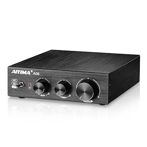 AIYIMA A06 TDA7498E 160 W * 2 (4 Ω Last) Leistungsverstärker 2.0/2.1 HiFi-Stereo-Mini-Verstärker Klasse D Integrierter Verstärker für Heim-Audio mit Bass-Höhen-Steuerung (36-V-Adapterleistung) von AIYIMA