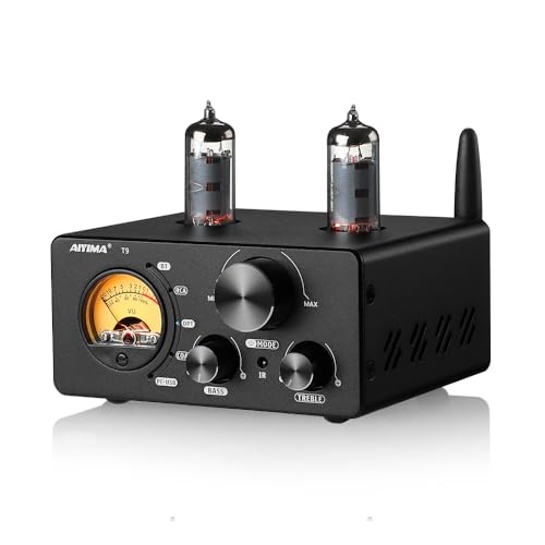 Aktualisierung AIYIMA Tube T9 Bluetooth 5.0 6K4 Vakuumrohrverstärker USB DAC 100W Stereo-Empfänger AMP Coax/Opt HiFi Home Audio Digitalverstärker mit VU-Meter von AIYIMA