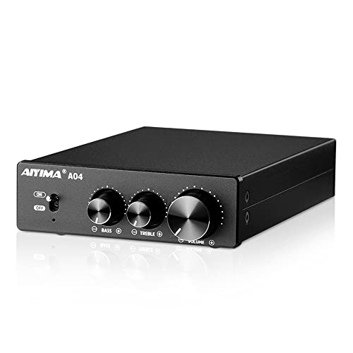 Upgrade AIYIMA A04 TPA3251 Leistungsverstärker 2.0 CH Mini-HiFi-Verstärker 175 W*2 Klasse D Integrierter Verstärker Digitaler Audioverstärker für Heim-Audio-Lautsprecher mit Höhenregelung von AIYIMA