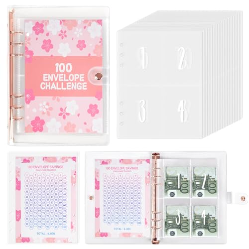 AIYONG Geldsparbinder Budget Planner, 100 Umschläge A5 Geldspar-Ordner Budget-Ordner, Geldspar-Brieftasche mit Geldumschlägen, 100 Tage um 5050 zu Sparen Geldspar-Herausforderung für Zuhause Paare AIYONG Geldsparbinder Budget Planner, 100 Umschläge A5 Geldspar-Ordner Budget-Ordner, Geldspar-Brieftasche mit Geldumschlägen, 100 Tage um 5050 zu Sparen Geldspar-Herausforderung für Zuhause Paare von AIYONG