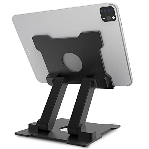 AJ advancegin iPad Stand,【Updated】 Adjustable Eye-Level Aluminum Solid Desktop Tablet Stand Holder Portable Monitor Stand,Compatible with iPad Series,Microsoft Surface Series,Etc.Up to 13.5''-Black von AJ advancegin