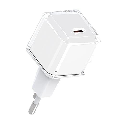 USB C Ladegerät 20W PD 3.0 Schnelles Mini-Ladegerät für iPhone 14/14 Pro/14 Pro Max/13/13 Mini/13 Pro/13 Pro Max/12/12 Mini, Galaxy/Pixel 4/3, iPad Pro/Air iPad Mini, ohne Kabel (weiß) von AJ advancegin