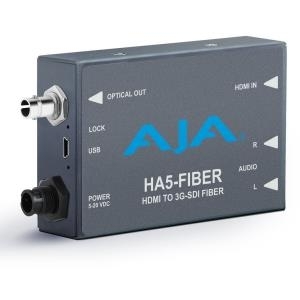 AJA HA5-Fiber - Aktiver Videokonverter - Grau - 1920 x 1080 - - - 480p,525i,576p,625i,720p,1080i,1080p - HDMI - 100 - 240 V (HA5-Fiber) von AJA