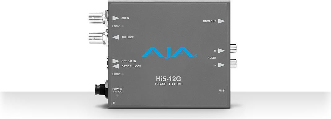 AJA Hi5-12G - Aktiver Videokonverter - Grau - 4096 x 2160 - - - 480i,576i,720p,1080i,1080p,2160p - BNC - HDMI + RCA (Hi5-12G) von AJA