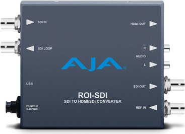 AJA ROI-SDI - 0 - 40 °C - -40 - 60 °C - 10 - 90% - 146,43 x 102,108 x 22,86 mm - 100 - 240 (ROI-SDI) von AJA