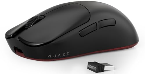 AJAZZ AJ099 SUPERLICHT Kabellose Gaming-Maus,Ultraleicht (56g),PixArt Sensor PAW3311, 12000 DPI, 2.4G/USB-C Wired Gaming-Mäuse,6 Programmierbare Tasten,200 Battery Life,für PC/MAC/PS4/XBOX – Schwarz von AJAZZ