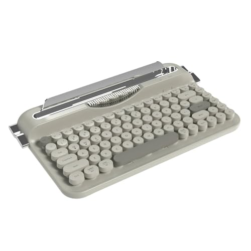 Ajazz AF84 Retro-Tastatur, Vintage, runde Tastenkappen, Tablet-Ständer, ergonomisch, Grau Ajazz AF84 Retro-Tastatur, Vintage, runde Tastenkappen, Tablet-Ständer, ergonomisch, Grau von AJAZZ