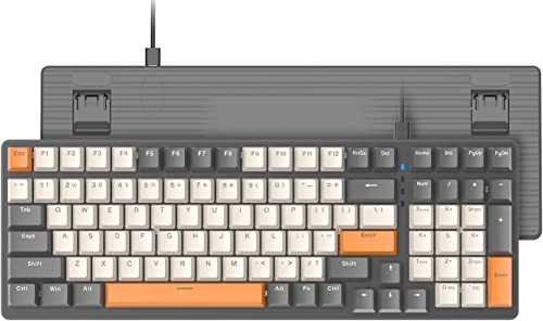 Ajazz K3 TKL Gaming Mechanische Tastatur, kabelgebunden, kompakt, 10 Chroma, RGB-Hintergrundbeleuchtung, 98 Tasten, PC-Gaming-Tastaturen mit linearem rotem Schalter für Gamer/Mac/Win von AJAZZ