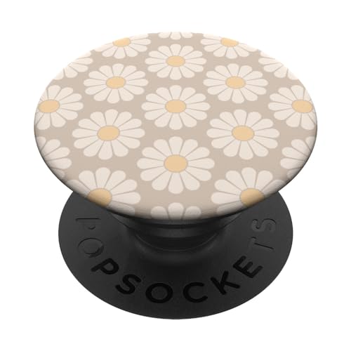 Gänseblümchen-Blumendesign, Beige PopSockets Klebender PopGrip Gänseblümchen-Blumendesign, Beige PopSockets Klebender PopGrip von AJC Daisy Flower Design