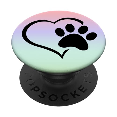 Aqua Mint Green Ombre – Hundepfotenabdruck Herz Design PopSockets Klebender PopGrip Aqua Mint Green Ombre – Hundepfotenabdruck Herz Design PopSockets Klebender PopGrip von AJC Dog Paw Prints