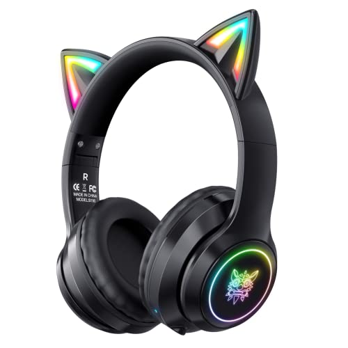 AJIJAR Bluetooth-Katzenohr-Kopfhörer Für Kinder, Faltbarer Kopfhörer Im Kabellosen Und Kabelgebundenen Modus, Mit Mikrofon, RGB-Licht AJIJAR Bluetooth-Katzenohr-Kopfhörer Für Kinder, Faltbarer Kopfhörer Im Kabellosen Und Kabelgebundenen Modus, Mit Mikrofon, RGB-Licht von AJIJAR