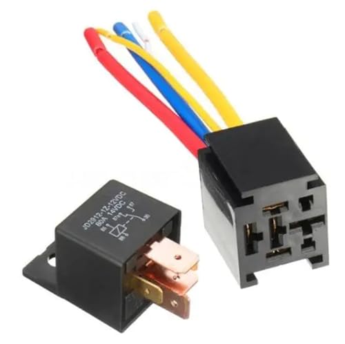 1PCS 12V-60V 80A 5Pin DC Auto Relais mit Sockel Auto AC Montage Automotive Relais(24V) von AJKDQDDE