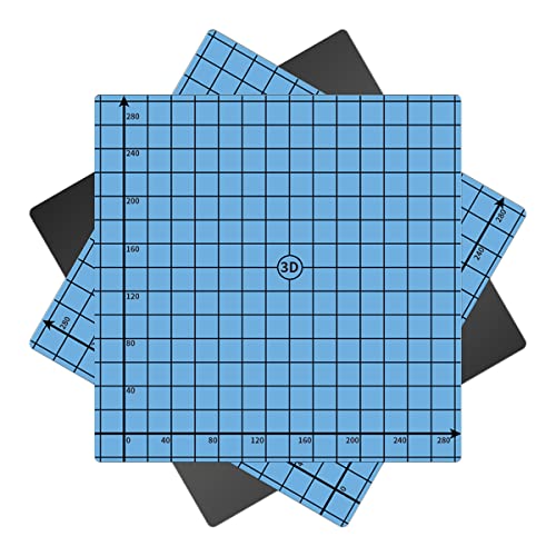 AJOYIB 3 Stück Flexibles Magnetisches Heizbett 3D-Drucker-Bauplatte Beheizte Bettabdeckung 310x310 mm Kompatibel mit CR-10 CR-10S 3D-Druckerteilen von AJOYIB