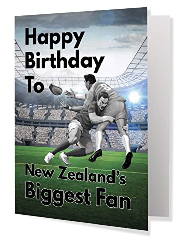 Geburtstagskarte – Rugby Neuseeland 's Biggest Fan von AK Gifts