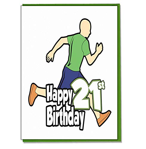 Geburtstagskarte, Motiv: Läufer – personalisierbar mit beliebiger Zahl – wählen Sie jedes Alter von AK Giftshop