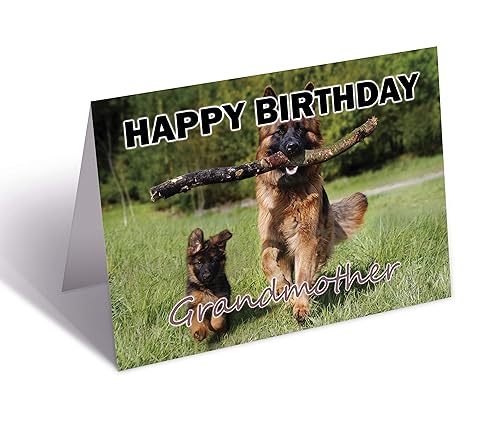 Geburtstagskarte Deutscher Schäferhund, personalisierbar von AK Giftshop