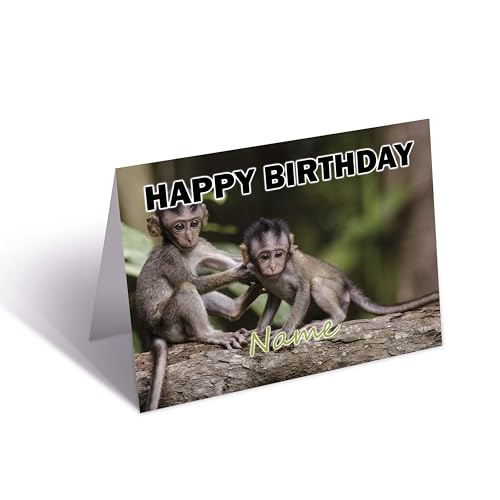 Geburtstagskarte mit Affenmotiv von AK Giftshop