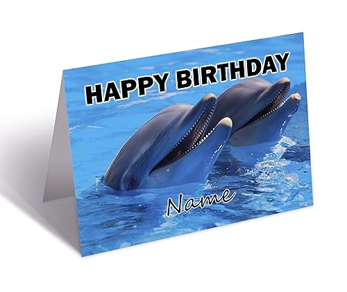 Geburtstagskarte mit Delfin-Motiv von AK Giftshop