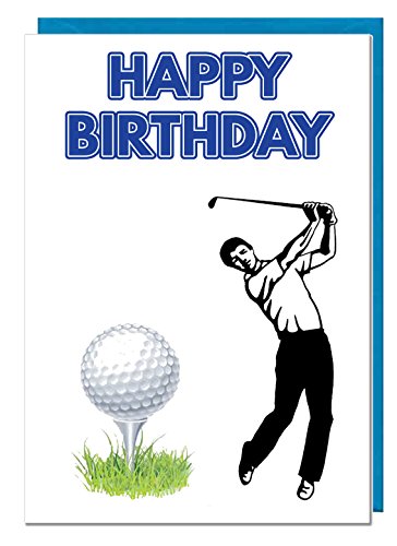 Geburtstagskarte mit Golf-Motiv, Vater, Ehemann, Bruder, Sohn, Opa, Freund. von AK Giftshop
