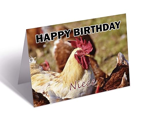 Geburtstagskarte mit Huhn-Motiv, personalisierbar von AK Giftshop