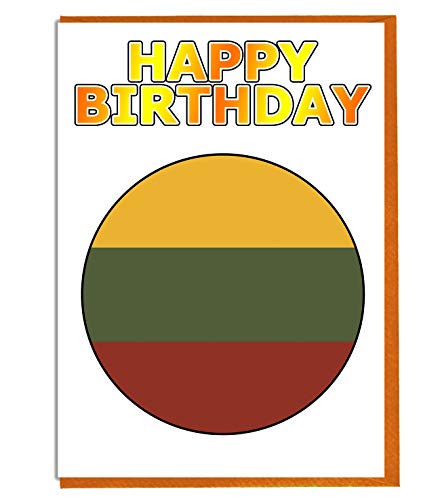 Geburtstagskarte mit Litauen-Flagge, für Freunde, Familie, Kollege, Matte, Boss, Loved One von AK Giftshop