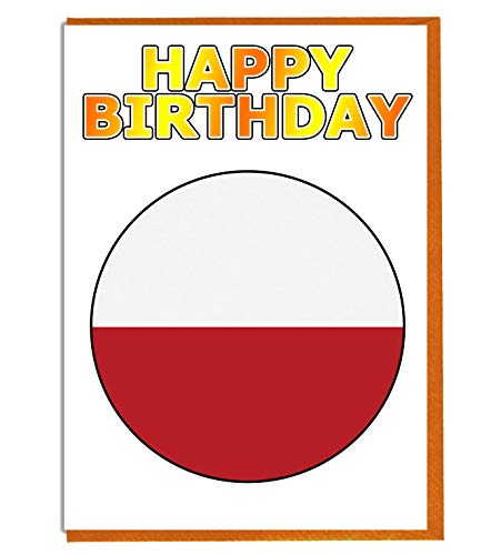 Geburtstagskarte mit Polen-Flagge, für Freunde, Familie, Kollege, Matte, Boss, Loved One von AK Giftshop