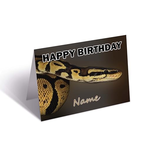 Geburtstagskarte mit Schlangen-Motiv, personalisierbar von AK Giftshop