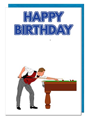 Geburtstagskarte mit Snooker-Motiv, Vater, Ehemann, Bruder, Sohn, Opa, Freund. von AK Giftshop