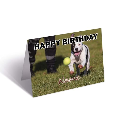 Geburtstagskarte mit amerikanischer Bulldogge von AK Giftshop