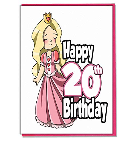 Geburtstagskarte zum 20. Geburtstag, für Damen, Tochter, Enkelin, Mutter, Schwester, Ehefrau, Freundin von AK Giftshop