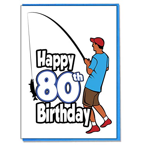 Geburtstagskarte zum 80. Geburtstag, für Herren, Sohn, Enkel, Freund, Ehemann, Bruder, Matte, Freund von AK Giftshop