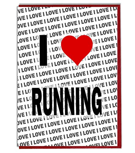 I Love Running Grußkarte – Geburtstagskarte – Damen – Herren – Tochter – Sohn – Freund – Ehemann – Ehefrau – Bruder – Schwester von AK Giftshop