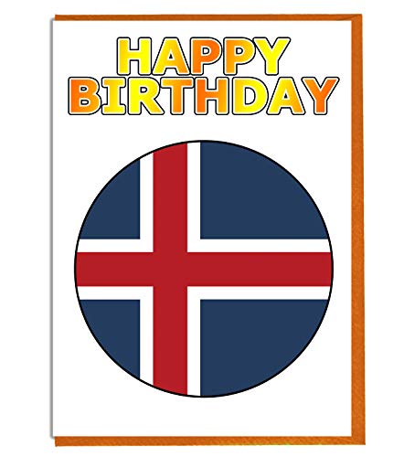 Island-Flagge – Geburtstagskarte – Freund – Familie – Kollege – Mate – Boss – geliebte Person von AK Giftshop