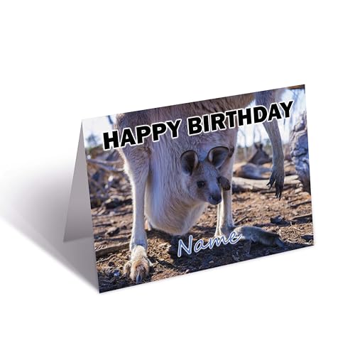 Känguru-Geburtstagskarte – beliebiger Name von AK Giftshop