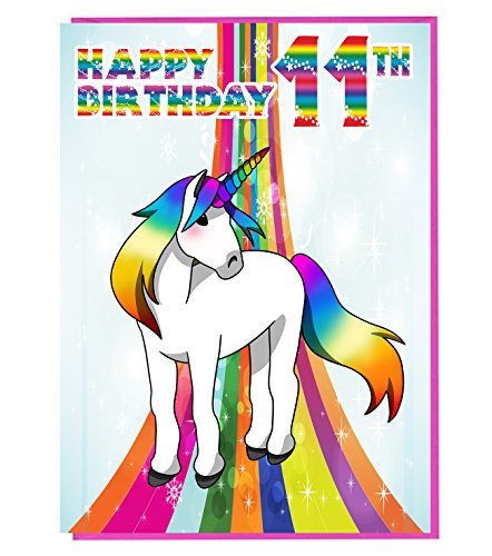 Magical Einhorn 11. Geburtstag Karte – Mädchen – Tochter – Geburtstagskarte für Enkelin – Schwester – Freund von AK Giftshop